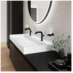 neoro n50 cube Plan vasque l : 120,5 P : 51,5 cm, BN0146WM,