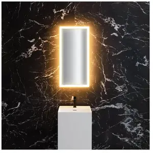 neoro n60 Armoire de toilette l: 40 cm, 1 porte, charnières à droite, pourtour éclairé, BN0490MI,