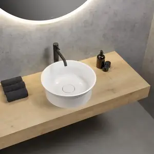 rivea Maila Vasque à poser Ø 40 H : 15,9 cm, avec surface facile à nettoyer, BR0550WH, pas cher