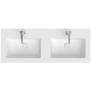 neoro n50T46 edge Vasque double ultra plate à encastrer l : 120,5 P : 46 cm, BN0057WM,