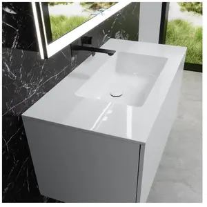 neoro n50 Plan vasque ultra plat l : 100,5 P : 51,5 cm, BN0097WH,