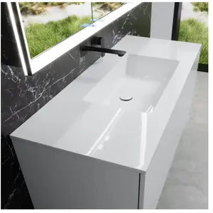 neoro n50 Plan vasque ultra plat l : 120,5 P : 51,5 cm, BN0101WH, pas cher