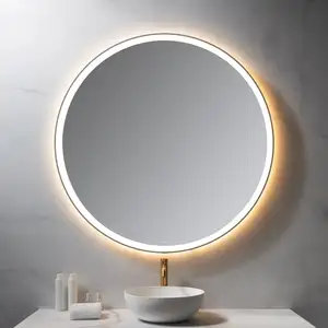neoro n50 Metal Touch Miroir avec éclairage Ø 120 cm, éclairage sur le...