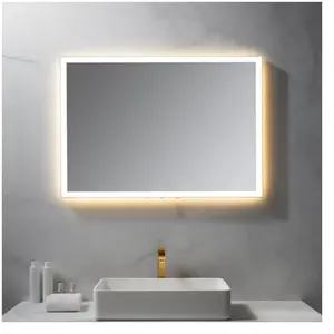neoro n50 Metal Touch Miroir avec éclairage l : 100 cm, éclairage sur ... pas cher