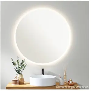 neoro n30 Miroir avec éclairage Ø 100 cm, éclairage sur le pourtour, d...