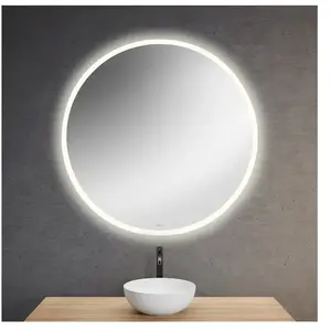neoro n30 Miroir avec éclairage Ø 120 cm, éclairage sur le pourtour, d...
