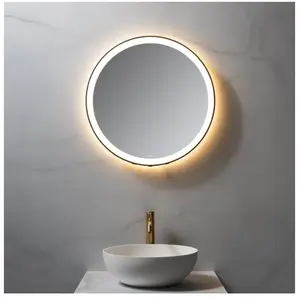neoro n50 Metal Touch Miroir avec éclairage Ø 60 cm, éclairage sur le ...Vendu parreuter