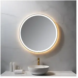 neoro n50 Metal Touch Miroir avec éclairage Ø 80 cm, éclairage sur le ...Vendu parreuter