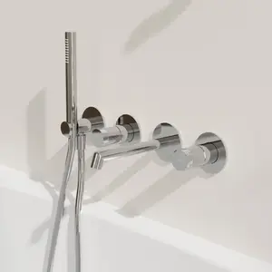rivea Bahri Mitigeur de baignoire avec bec déverseur et set de douche,... pas cher