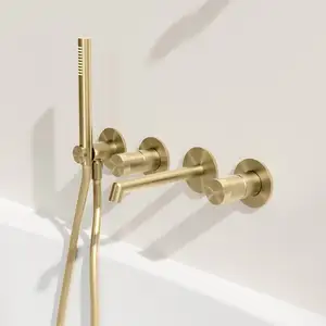 rivea Bahri Mitigeur de baignoire avec bec déverseur et set de douche,... pas cher