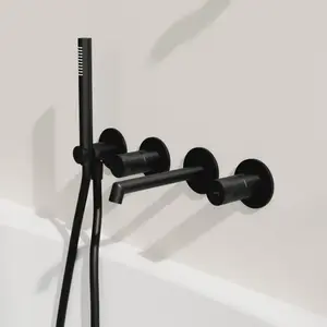 rivea Bahri Mitigeur de baignoire avec bec déverseur et set de douche, BR2105MB, pas cher