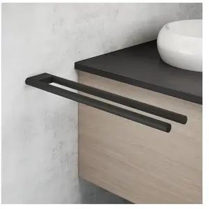 Viverso x elo Porte-serviettes de toilette P: 450 mm, 2 bras, fixe, VE4501MB, pas cher