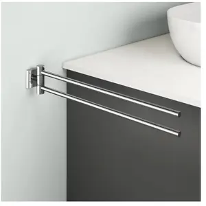 Viverso x cube Porte-serviettes de toilette 2 bras, pivotant, VC4400CR, pas cher
