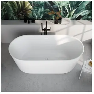 evineo ineo3 Baignoire îlot avec trop-plein à fente, L : 175 l : 80 H : 60 cm, BE4087WH,Vendu parreuter