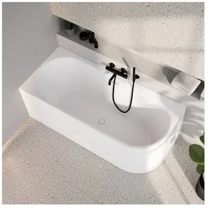 evineo ineo3 Baignoire d’angle avec trop-plein à fente, L : 170 l : 75 H : 60 cm, angle gauche de la pièce, BE4082WM,Vendu parreuter