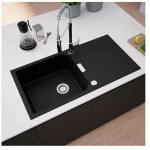 enoova evineo line 200 Évier de cuisine avec surface de dépose latérale l: 100 P: 51 cm, MAD100LBL, pas cher