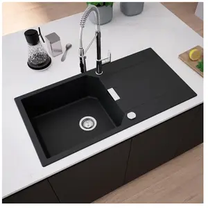 enoova evineo line 200 Évier de cuisine avec surface de dépose latérale l: 100 P: 51 cm, MAD100LAN,