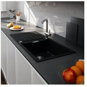 enoova evineo line 550 Évier de cuisine avec surface de dépose latérale l: 100 P: 50 cm, PRD100LBL, pas cher
