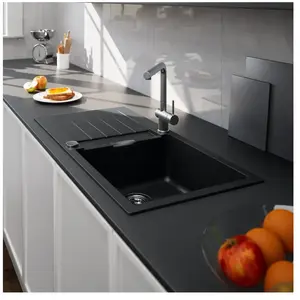 enoova evineo line 550 Évier de cuisine avec surface de dépose latérale l: 100 P: 50 cm, PRD100LAN, pas cher