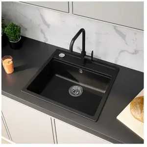 enoova evineo line 250 Évier de cuisine l: 57 P: 51 cm, NEN100BL, pas cher