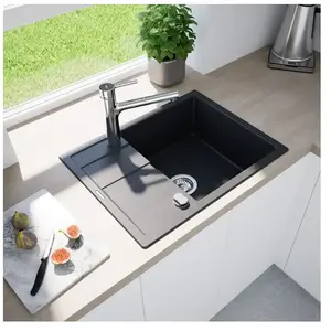 enoova evineo line 450 Évier de cuisine avec surface de dépose latérale l: 65 P: 50 cm, RD100LAN, pas cher