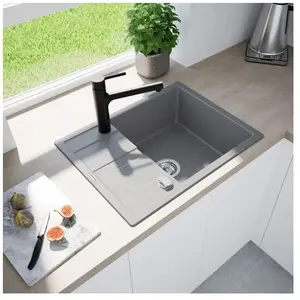 enoova line 450 Évier de cuisine avec surface de dépose latérale l: 65... pas cher