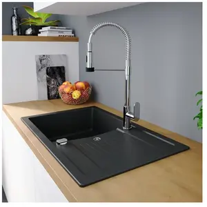 enoova evineo line 500 Évier de cuisine avec surface de dépose latérale l: 78 P: 50 cm, réversible, LID100SAN,Vendu parreuter