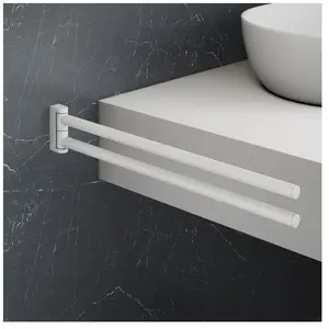 Viverso x one Porte-serviettes de toilette P: 450 mm, 2 bras, pivotant, VL4401MW, pas cher