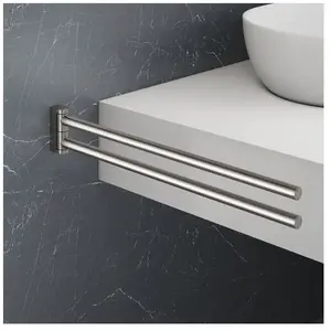 Viverso x one Porte-serviettes de toilette P: 450 mm, 2 bras, pivotant, VL4401BN, pas cher