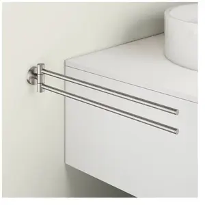 Viverso x sense Porte-serviettes de toilette 2 bras, pivotant, VR4400BN,Vendu parreuter