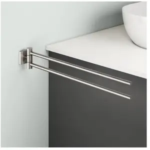 Viverso x cube Porte-serviettes de toilette 2 bras, pivotant, VC4400BN, pas cher