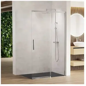 rivea Dia Porte coulissante en 2 parties pour accès d angle, paroi lat... pas cher