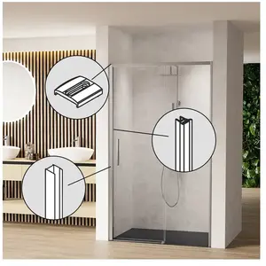 rivea Dia Profilé de finition pour porte coulissante en 2 parties en niche, BR0624CR, pas cher