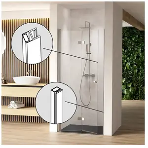 rivea Dia Profilé de finition pour portes pivotantes et pliantes en ni... pas cher