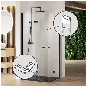 rivea Dia Set de finition pour portes pivotantes et pliantes en accès d’angle, BR0601BM,Vendu parreuter