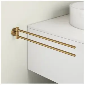 Viverso x sense Porte-serviettes de toilette 2 bras, pivotant, VR4400BG,Vendu parreuter
