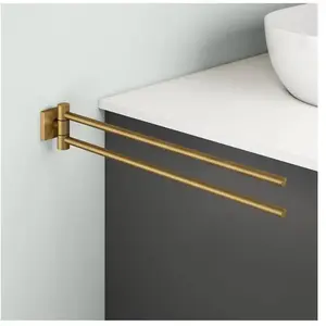 Viverso x cube Porte-serviettes de toilette 2 bras, pivotant, VC4400BG, pas cher