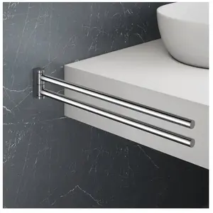 Viverso x one Porte-serviettes de toilette P: 450 mm, 2 bras, pivotant, VL4401CR, pas cher