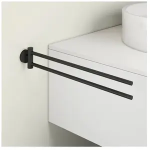 Viverso x sense Porte-serviettes de toilette 2 bras, pivotant, VR4400MB, pas cher