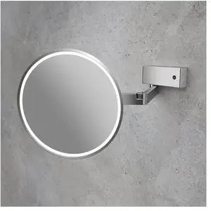 Viverso Zoom me Miroir cosmétique à grossissement x 5, intensité lumineuse variable, VM6201CR,