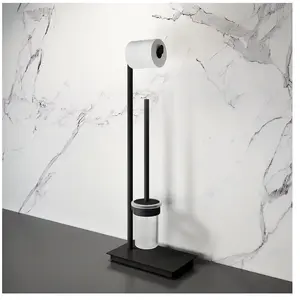 Viverso x match Ensemble porte-papier toilette et brosse WC, VU3100MB,