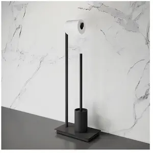 Viverso x match Ensemble porte-papier toilette et brosse WC, VU3102MB,