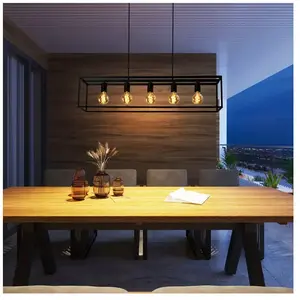 Ecolumeo FRAMID Suspension à 5 sources lumineuses, E27, BEL02901BM4D, pas cher