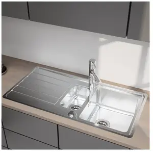 enoova evineo m40 Évier de cuisine avec demi-cuve et surface de dépose l: 100 P: 50 cm, EV2010,Vendu parreuter