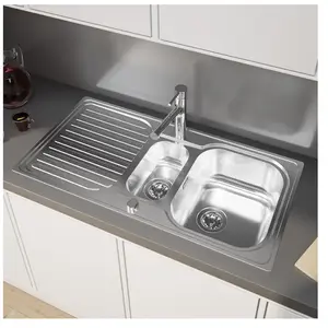 enoova evineo m40 Évier de cuisine avec demi-cuve et surface de dépose l: 100 P: 50 cm, EV2008,Vendu parreuter