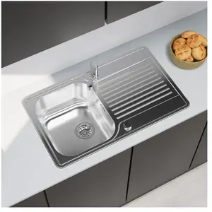 enoova evineo m40 Évier de cuisine avec surface de dépose latérale l: 79 P: 48 cm, EV2002,Vendu parreuter