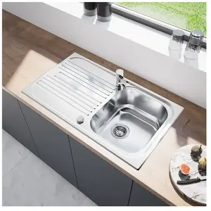 enoova evineo m40 Évier de cuisine avec surface de dépose latérale l: 86 P: 50 cm, EV2003,Vendu parreuter