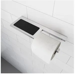Viverso x add Porte-papier toilette avec tablette, ouvert et fixe, VA2202CR, pas cher