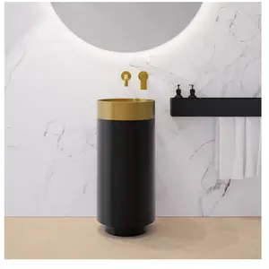 neoro n40 Lavabo colonne rond sans trou de robinetterie Ø 38 H: 90 cm,... pas cher