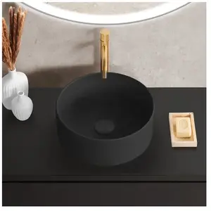 evineo ineo7 Vasque à poser Ø 36 H: 14 cm, surface facile à entretenir, BE0942BM, pas cher